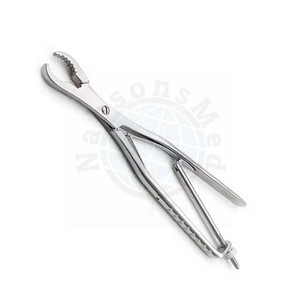 Pinza de sujeción ósea NABSONS MED Ulrich de 11 pulgadas, mandíbula recta, acero inoxidable, instrumento quirúrgico ortopédico manual autorretenible - Product Image 4
