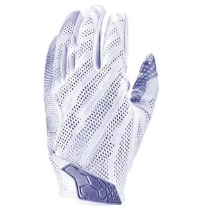 Guantes de Fútbol Americano de Cuero de Alta Calidad, Logotipo y Diseño Personalizados, Impermeables, Dedos Completos - Product Image 2