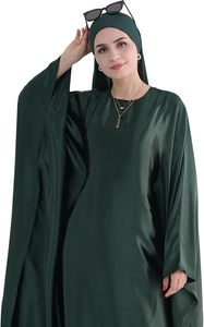 Traditional Muslim Islamic Clothing Burqa Flared Sleeve Solid Color Dresses Abayas Hijab Women Floor Length <b>Kaftan</b> Abaya Borka - Product Image 2