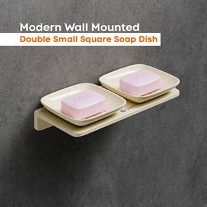 Modern Square Bathroom <b>Shelf</b> Embedded Wall Mount Water Resistant Rust Fadeproof Anti-Bacterial Premium Toilet Travel Hotel - Product Image 2