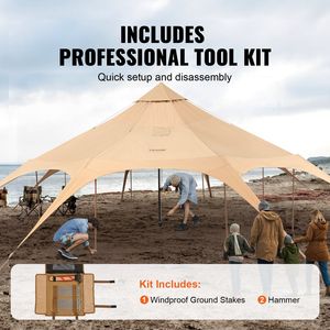 Tenda a Campana in Tela per 4 Stagioni, 5 M/16,4 ft, Traspirante, per 8 Persone, con Apertura per Stufa, Ideale per Campeggio - Product Image 5