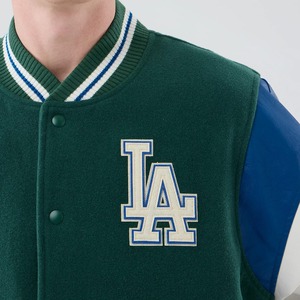 Factory Custom Wool Letterman <b>Baseball</b> <b>Jacket</b> Stand Collar and Front Logo Eco-Friendly Woolen Unisex Varsity <b>Jackets</b> - Product Image 5