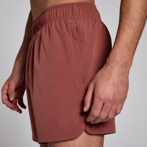 Pantalones cortos con cordón para hombre, color marrón, con estampado de Los Ángeles y logotipo cruzado en el bolsillo delantero, estilo casual. - Product Image 2