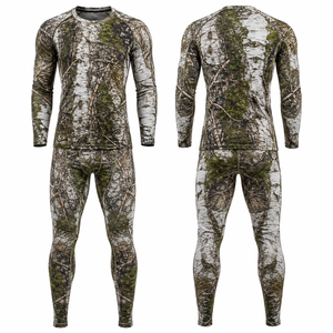 Ensemble chemise et pantalon de chasse camouflage à manches longues pour homme MEGAMAPLE, tissu respirant en polyester et élasthanne, vêtements d'extérieur pour l'été - Product Image 1
