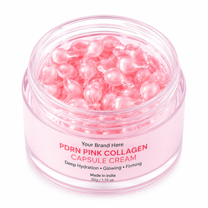 Crema de Colágeno Rosa PDRN de Marca Privada / Crema Boba Estilo Coreano, Crema Hidratante para el Cuidado de la Piel, Fórmula Personalizada OEM ODM - Product Image 1