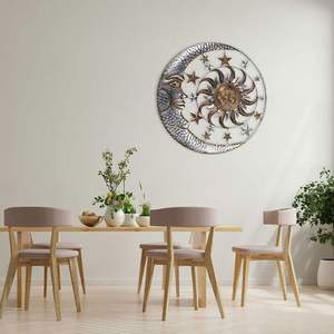 Decoración de Pared Metálica con Forma de Árbol del Dinero y Sol para Bodas y Eventos, Decoración Metálica para Colgar en la Pared de la Sala de Estar, Decoración Metálica para el Hogar - Product Image 4