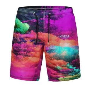 Pantalones Cortos Casuales para Hombre, Sublimados, Transpirables, de Poliéster, con Estampado de Palmeras y Atardecer, con Cordón Ajustable, de Secado Rápido, Ecológicos y Personalizables - Product Image 4