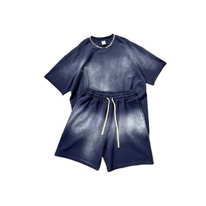 Ensemble de shorts d'été décontractés à imprimé numérique Feuille Tropicale, motif artistique minimaliste, pour une ambiance estivale fraîche et décontractée - Product Image 6