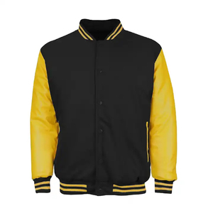 Chaqueta Varsity para Hombre de Calidad Superior a Precio Económico con Cuello Alto, Patrón Geométrico, Cierre de Cremallera, Ecológica e Impermeable - Product Image 1