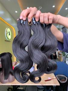 Extensión de cabello humano virgen Remy con ondas corporales, paquetes de trama única, cabello vietnamita 100%, 8-32 pulgadas, precio al por mayor de fábrica - Product Image 4
