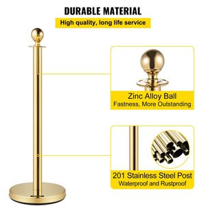 Stanchion di controllo della folla d'argento postazioni per striscioni con coda da 6 pacchi - Product Image 3