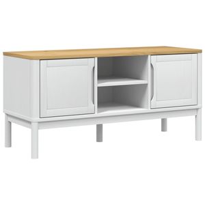 Supporto TV legno massello pino FLORO bianco 44.9 "x 16.9" x 21.7 "solido pino TV Stand - Product Image 2