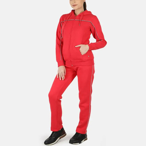 Women Tracksuit <b>Matching</b> Set <b>Long</b> Sleeve Zipper Jacket and Jogger Bottoms for Training or Stylish Outfits - Product Image 3