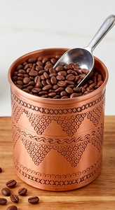 Handcrafted Copper Spices <b>Jar</b> In Antique Tinned Finished Perfect <b>For</b> Elegant Seasoning <b>Storage</b> And Unique <b>Kitchen</b> Decor - Product Image 2