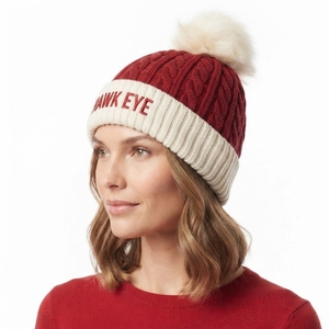 Gorro de Punto Trenzado de Dos Tonos con Pompón, Personalizado al por Mayor, Gorro de Invierno Unisex, Moda, OEM, ODM - Product Image 5