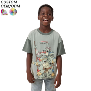 T-shirt unisexe pour enfants, 100 % coton, écologique, respirant, coupe ample, avec logo personnalisé, idéal pour l'été décontracté – Vente directe usine - Product Image 3