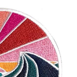 High Quality Custom Adhesive Merrow Border Clothing Patches 3D Embroidered PU Rubber OEM Custom Service Wholesale Sizes Colors - Product Image 5