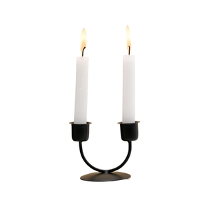 Candélabres en fer noir en gros pour usine, chandelier multi-niveaux à 5 bras, supports de bougies en métal pour cheminée et décoration de mariage - Product Image 3