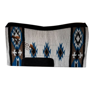 Woolen Contour Saddle <b>Pad</b> 34x36 Hand Woven 100% New Zealand Wool Fleece Lining Western Equestrian for Competition & Training - Product Image 2