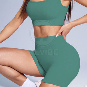 Conjunto de Pantalones Cortos de Yoga para el Hogar, Material Suave y Transpirable de Alta Calidad, Conjunto de 2 Piezas para Entrenamiento Diario, Venta en Línea - Product Image 2