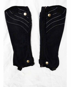 Chaps d'équitation demi-longueur en cuir de vachette véritable de haute qualité, équipement équestre, prix abordable - Product Image 5