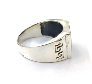 Bague carrée en turquoise, argent sterling 925, pierre précieuse bleue naturelle, bague statement, bijoux faits à la main pour hommes et femmes - Product Image 3