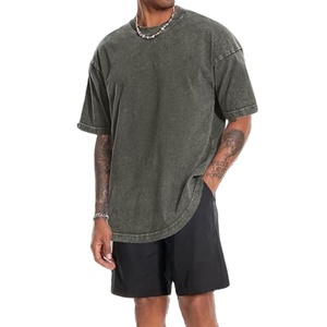 Camisetas de gran tamaño Vintage para hombre de tendencia superior 2025 | Proveedor de camisas de moda de peso pesado de algodón con logotipo personalizado al por mayor - Product Image 5