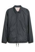 Chaqueta Cortavientos Impermeable de Alta Calidad con Logotipo Frontal Personalizado en Lona y Botones Cubiertos para Hombre, Venta al Por Mayor