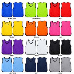 Custom Sports Training <b>Bib</b> Lightweight Breathable Mesh Team Practice Vest Personalized Logo Soccer <b>Football</b> Training Pinnies OEM - Product Image 2