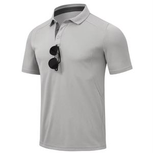 Camiseta de Golf de Manga Corta para Hombre, 2026, de Alta Calidad, con Logotipo Personalizado, Tejido Jersey Sólido de Poliéster/Algodón, Transpirable, Corte Ajustado - Product Image 2