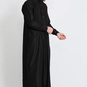 Thobe islamique en coton pour hommes, grande taille, élégant, confortable, traditionnel, luxueux, respirant, léger, service OEM, vente en gros - Product Image 4