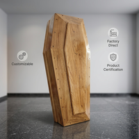 Ataúd de Madera de Paulownia Carbonizada de Primera Calidad, Ataúd Funerario Europeo, Caja de Entierro Ecológica, Fabricante Mayorista Personalizado
