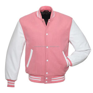 Chaqueta de béisbol de cuero vintage unisex, ropa de calle fina de invierno con bordado, diseño privado, abrigos informales Letterman Bomber - Product Image 2