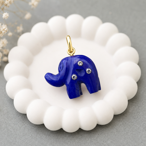 Natural Blue Opal Elephant Pendant Rose Gold Plated Hand Carved Gemstone <b>Animal</b> Charm Healing <b>Crystal</b> Totem Necklace - Product Image 3
