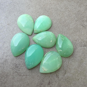 Crisoprasa Verde Natural AAA+ en Forma de Pera, Cabujón con Base Plana, Calibrada, Piedra Preciosa Suelta para Joyería - Product Image 2