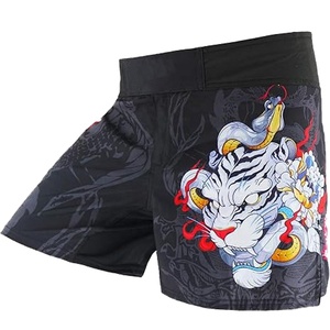 Pantalones cortos deportivos MMA personalizados al por mayor para hombres, bañadores de boxeo BJJ para agarrar ropa de artes marciales - Product Image 3