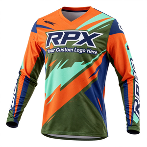 Maillot de motocross personnalisé en gros, conception sur mesure, pour la conduite tout-terrain, la course de moto, maillot de motocross à manches longues pour VTT et moto tout-terrain - Product Image 2