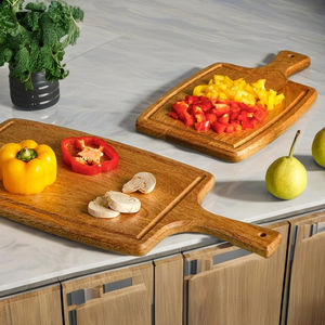 Planche à découper rectangulaire en bois 16,5x7,8 pouces 1,5 cm d'épaisseur Poignée antidérapante Passe au lave-vaisselle Écologique Durable - Product Image 3