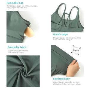 New Arrival Women's High Support Breathable Simple <b>Racerback</b> Sports <b>Bra</b> Custom Fitness Gym Workout Front Plus Size Wholesale - Product Image 6