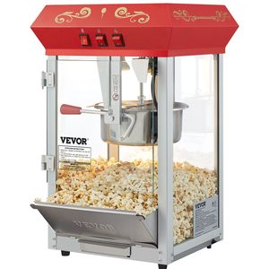 Máquina para hacer palomitas de maíz de 8 oz, 850W, 48 tazas, palomitas de maíz rojas en color rojo - Product Image 1