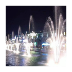 Fontaine flottante moderne de luxe pour petit bassin, installation facile, construction en acier inoxydable, fonction musicale et jets d'eau dansants pour jardin - Product Image 1