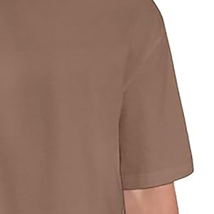 เสื้อยืดสีน้ำตาลขนาดใหญ่พิเศษ – เสื้อยืดสตรีทแวร์แบบมินิมอล ผ้าฝ้ายนุ่ม ทรงหลวม ใส่ได้ทั้งชายและหญิง ทรงปกติ ระบายอากาศได้ดี สไตล์ลำลอง - Product Image 3