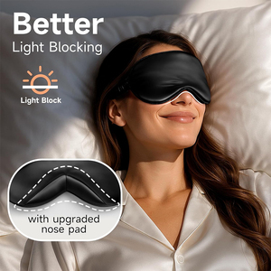 Máscaras de Ojos de Seda de Morera 100% Personalizadas, Suaves y de Alta Calidad, Color Negro, Bloquean la Luz, para un Sueño Profundo - Product Image 6