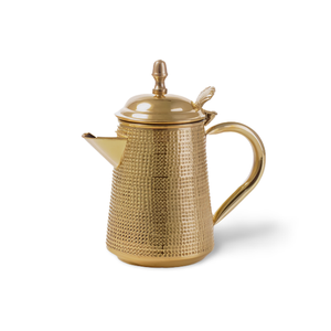 Golden Lid Arabic <b>Coffee</b> Pot Metal Dallah Tea <b>Maker</b> Middle East Style Durable Drinkware Set - Product Image 2