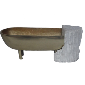 Cuenco de mármol de aluminio de alta calidad, Decoración de mesa de comedor, cuenco decorativo para servir, Mesa para el hogar, artesanías modernas - Product Image 1