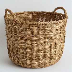 Panier de rangement en jonc de mer naturel de luxe, durable, avec poignées, pour cuisine et salle de bain, grande capacité, design sophistiqué et fonctionnel - Product Image 4