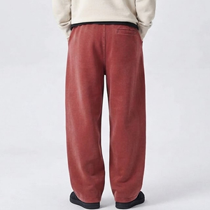 2027 <b>Winter</b> New arrival Loose Fit Baggy Wide Leg Straight Jogger Sweatpants Vintage Washed 100% Cotton baggy fit men's <b>trouser</b> - Product Image 1