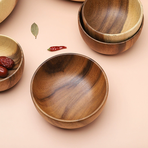 Bol à riz et bol à fleurs en bois écologiques et imperméables, design moderne, tailles et styles personnalisables, revêtement en silicone - Product Image 6