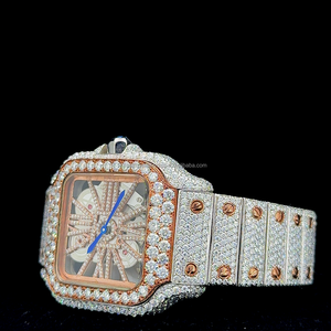 Reloj de Lujo Transparente con Esqueleto Único y Diamantes Moissanite VVS, Calidad Premium, con Movimiento de Cuarzo - Product Image 3