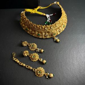 Últimos Diseños de Joyería Más Demandada para Mujer, Collar Choker Indio al por Mayor, Conjuntos de Novia con Pendientes, Conjuntos de Joyería de Moda - Product Image 3